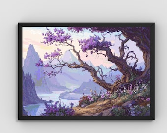 Patrón de punto de cruz "Serenidad de primavera" en PDF