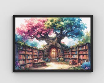 Patrón de punto de cruz del Árbol del Conocimiento en PDF