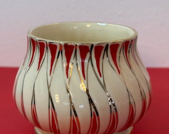 Azucarero de porcelana Sadler de estilo vintage de los años 50 (abierto, sin tapa), fabricado en Inglaterra.