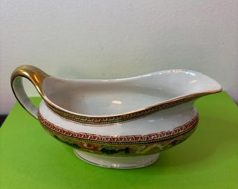 Vintage 1950s fine porcelain gravy boat by Myott & Co., made in England