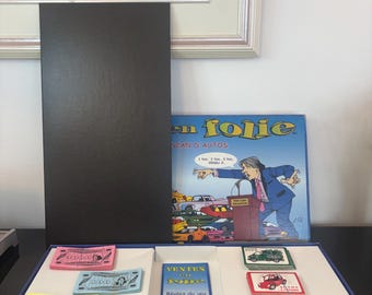 Board game "Sale en Folie" (Crazy Sale) 100% complete in French, 2000 vintage, made in Canada