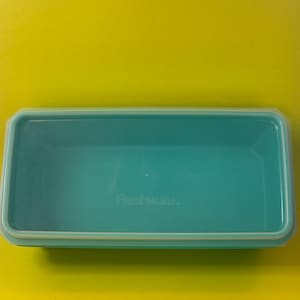 Slitstark Tupperware-selleri- och grönsaksbehållare i plast, vintage 1980-tal, tillverkad i Kanada