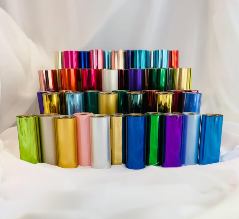Hot Stamp Gilding Foil - 20 Roll Sampler - You Choose Colors - FREE SHIP zdjęcie 2
