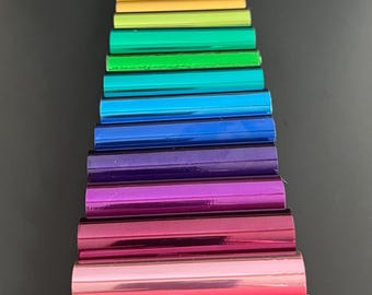 Hot Stamp Gilding Foil - 20 Roll Sampler - You Choose Colors - FREE SHIP