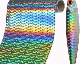 Holographic Fish Scale Foil, DIY Fishing Lure Hot Stamp (3"x30')