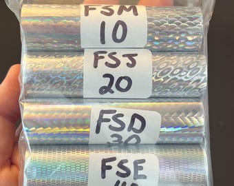 Fish Scales Holographic Foil - 5 Rolls Hot Stamp (30 feet each)