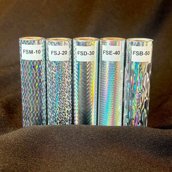 Fish Scales Holographic Foil - 5 Rolls Hot Stamp (30 feet each)
