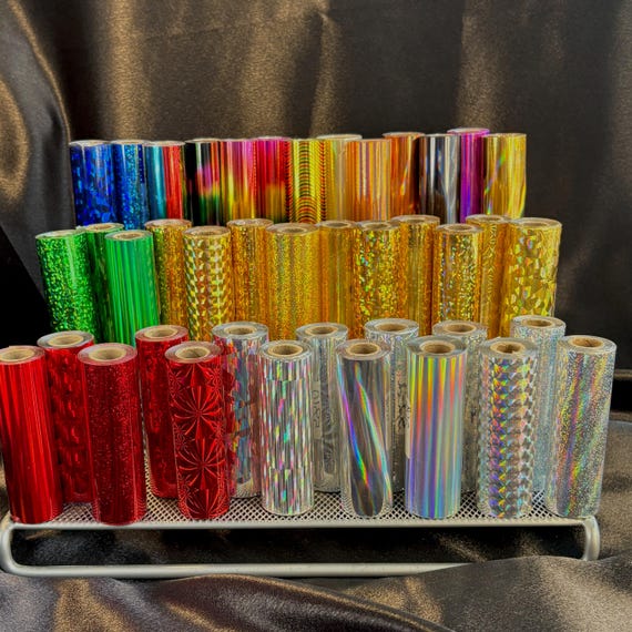 Holographic Hot Stamp Gilding Foil 3" x 100' -  3 Rolls your Choice - 50 Patterns
