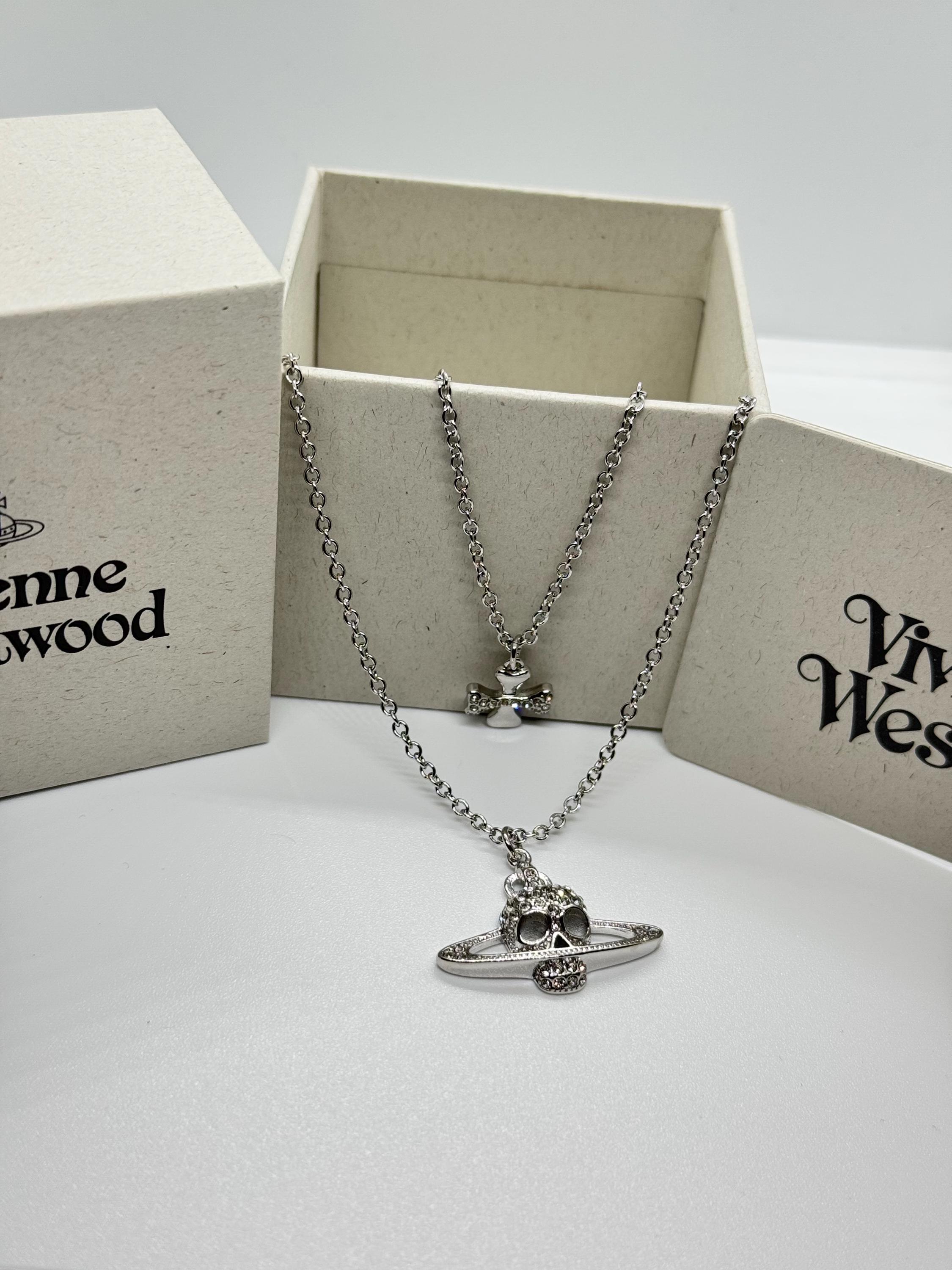 Vivienne Westwood Necklace Skull and Cross - Etsy