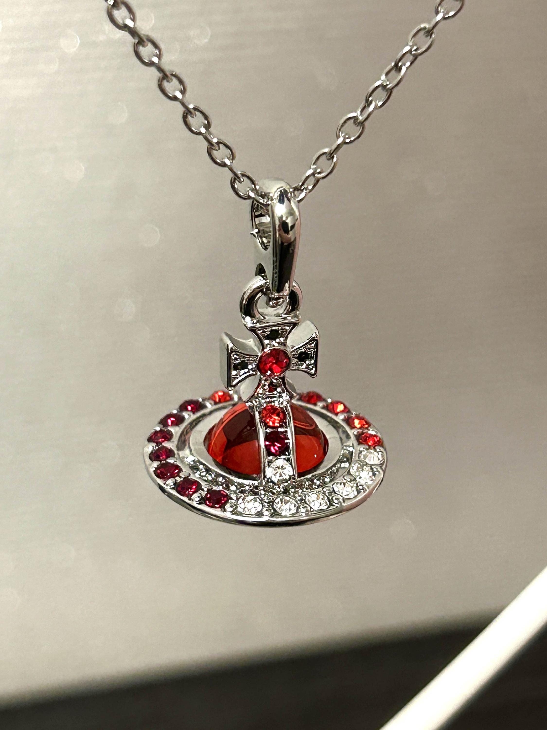 Vivienne Red Orb Necklace - Etsy