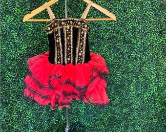 Costume da ballo Revolution nero e rosso per bambini