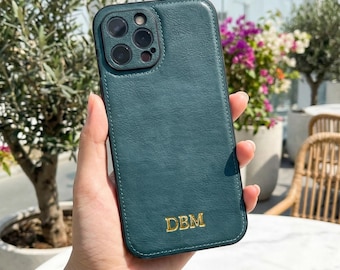 Custom Leather Phone Case - Personalized Leather Case for iPhone 17, 16, 15, 14, 13, 12, 11, XR, XS, X 8, 7 Plus, Pro, Max, SE, Mini