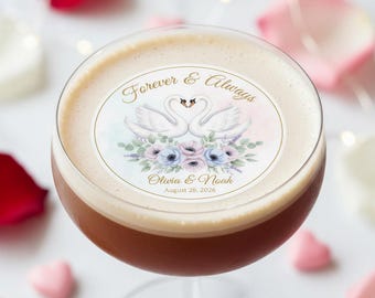 Personalisierte essbare Getränkedeckel | Benutzerdefinierte Geburtstagsgetränk & Cupcake Toppers | Blumen-Martini-Thema-Partydekorationen