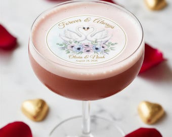 Personalisierte essbare Getränkedeckel | Benutzerdefinierte Geburtstagsgetränk & Cupcake Toppers | Blumen-Martini-Thema-Partydekorationen