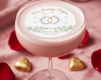 Personalisierte essbare Getränkedeckel | Benutzerdefinierte Geburtstagsgetränk & Cupcake Toppers | Blumen-Martini-Thema-Partydekorationen