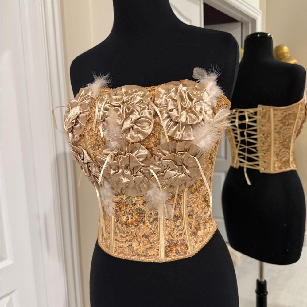 Corset Tops With Feathers - Etsy