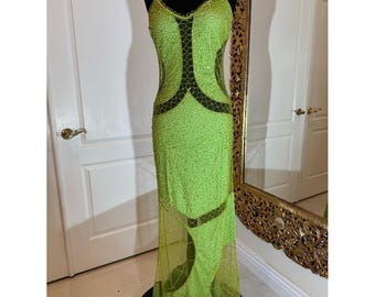 lime green skater dress Neon ECO formal dresses for girls