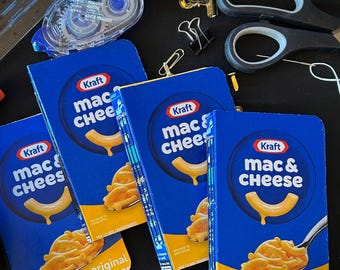 Upcycled Mac & Cheese Junk Journal | Mini Handmade Notebook