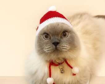 Costume Natalizio Per Cani E Gatti BESTOYARD | Fascia Testa Con Renna E Mini Cappello, Cosplay Babbo Natale