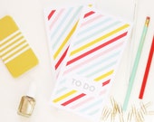 Pencil Shavings Studio Neapolitan Stripe To Do Notepad