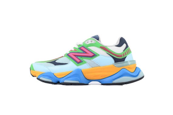 New Balance 9060 "Beach Glass" Sneakers: Multicolor Retro Streetwear
