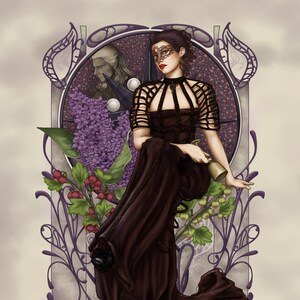 Lilac and Gooseberries - signed print - 8&quot;x10&quot;
