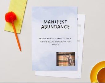 Money & Manifestation Workbook for Women – 40-Page Printable A4, 7-Day Law of Attraction, Vision Board, Christmas Gift
