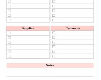 Daily Planner Printable – Daily To-Do List PDF (US Letter & A4) | Minimalist Productivity Planner | Instant Download