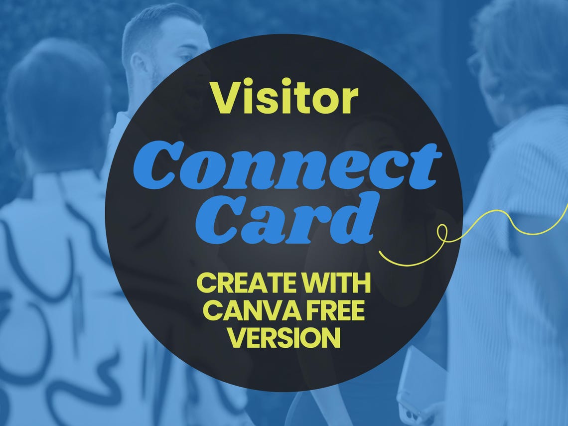 Church Visitor Connect Card Canva Template | Editable Guest Form - Etsy