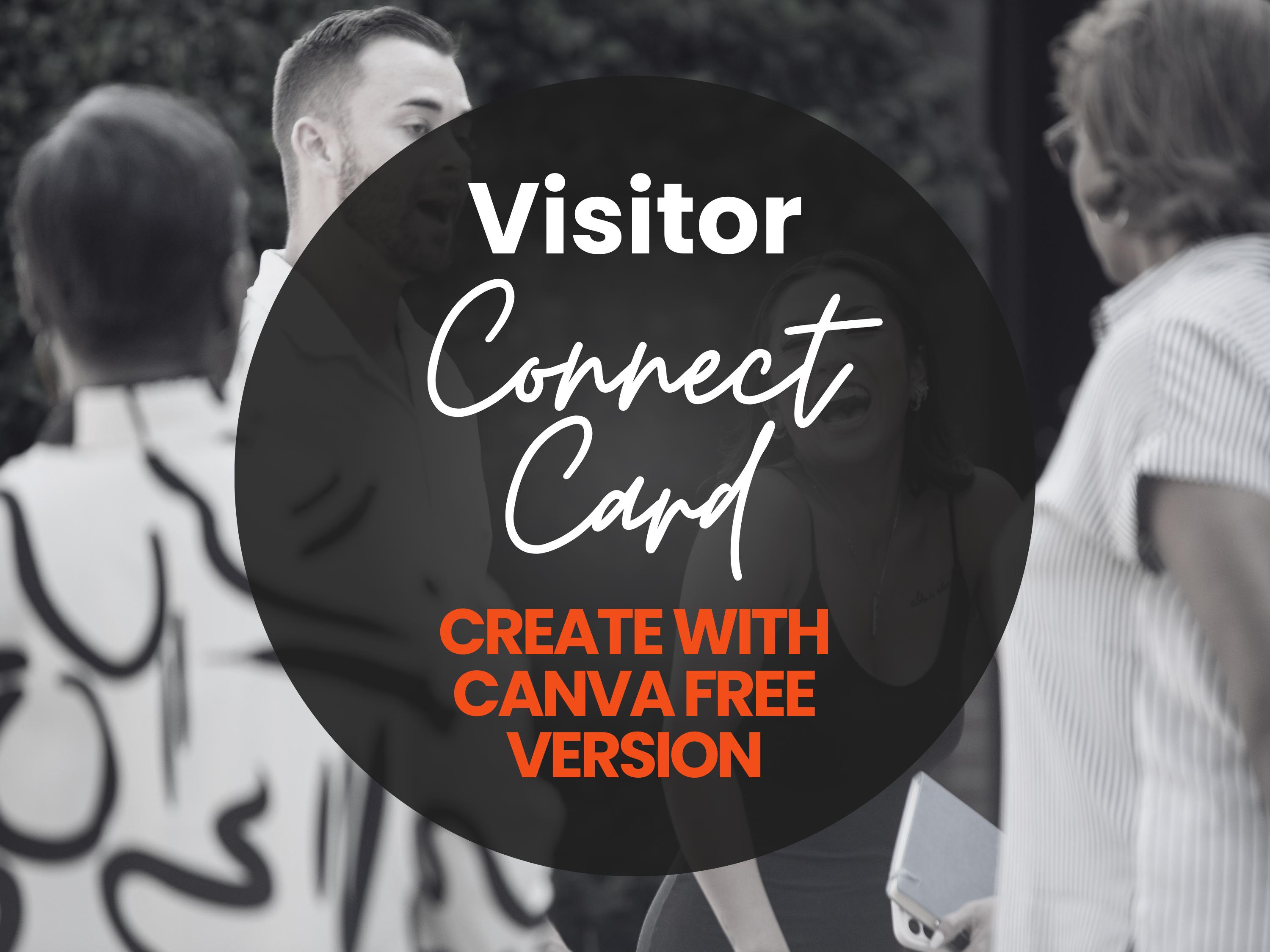 Church Visitor Connect Card Template | Editable Guest Card (canva) - Etsy