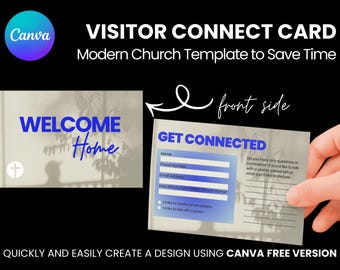 Modelo de Cartão de Visitante para Igreja | Design Moderno em Canva (Download Digital)