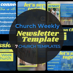 Church Newsletter Canva Template | Ministry Announcement Email Formatted for MailChimp