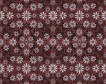 Daisy Repeating Pattern - Red Orange