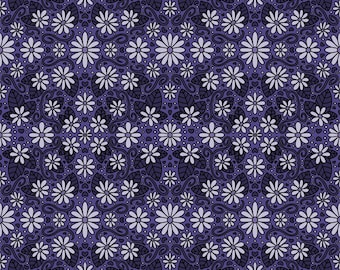 Daisy Repeating Pattern - Dark Purple