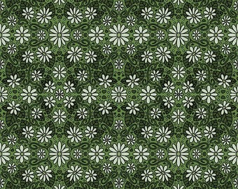 Daisy Repeating Pattern - Green