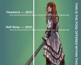 Hero Pose (#1) - Full Body Commission