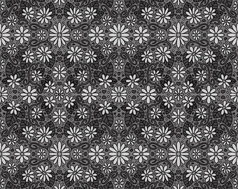 Daisy Repeating Pattern - Black and White