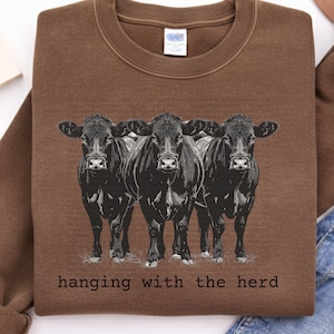 Cattle Herd Friend PNG | Preppy Westerner Aesthetic Shirt Design | Funny Farming Cow Lovers PNG | Western Country Graphic | Digital Download