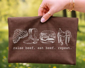 Eat Beef PNG | Minimalistic Western Meat Lover | Cattle Ranch Cowboy Graphics | Real Food Steak Burger | Trendy Aesthetic | Digital Download