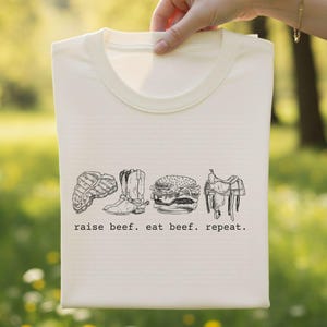 Eat Beef PNG | Minimalistic Western Meat Lover | Cattle Ranch Cowboy Graphics | Real Food Steak Burger | Trendy Aesthetic | Digital Download image 5