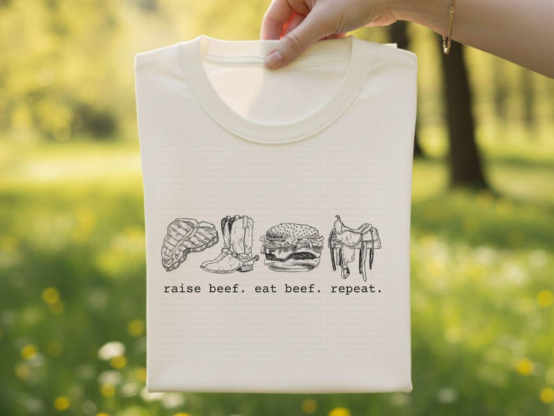 Eat Beef PNG | Minimalistic Western Meat Lover | Cattle Ranch Cowboy Graphics | Real Food Steak Burger | Trendy Aesthetic | Digital Download image 5