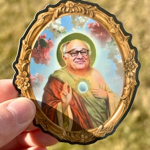 Danny Devito Saint Stickers Oval Version