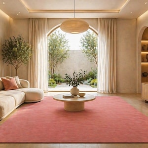 Sakura Pink Nordic knots Hand tufted Rug | Modern Minimalist 100 % New Zealand Wool Area Carpet.