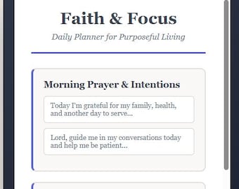 Faith-based Daily Planner