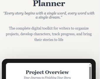 Creative Writing Planner