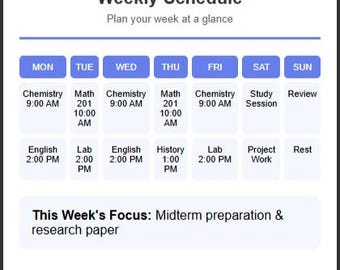 Student Academic Planner