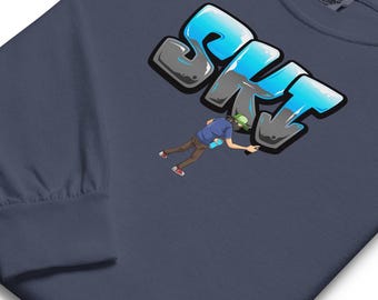 Camisa de manga larga gruesa con grafiti "SKI"