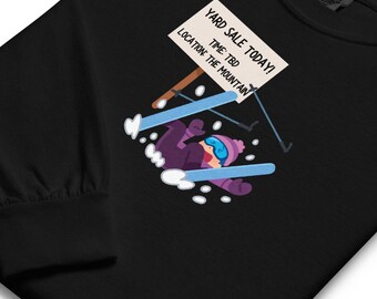 Camisa de manga larga de peso pesado de venta de garaje de esquí