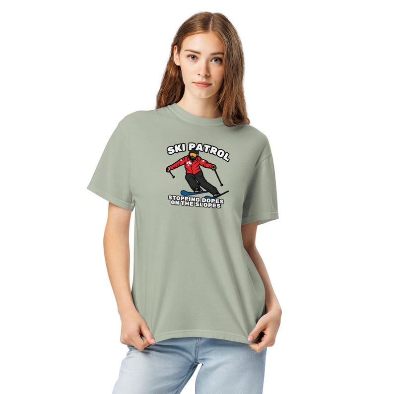 Ski Patrol "Dopes on Slopes" Heavyweight Short-Sleeve T-Shirt image 3