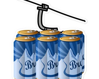 Pegatina precortada para telesilla de seis unidades